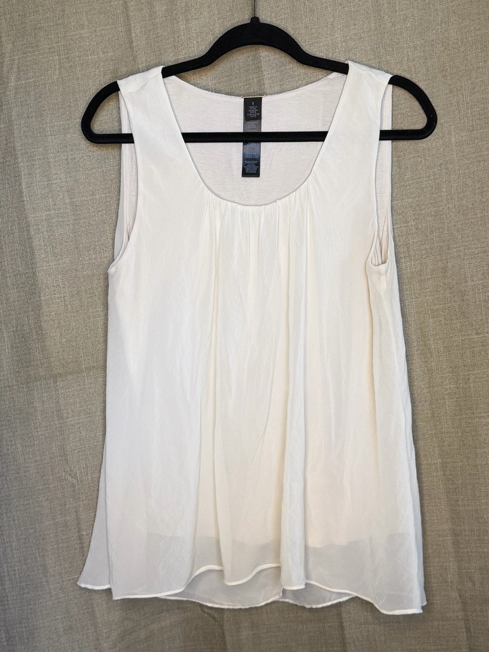 Chico’s White Layered Sleeveless Blouse